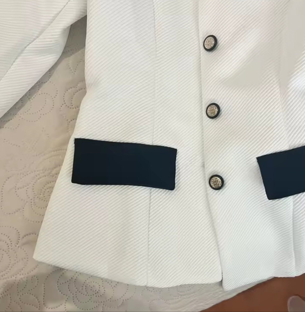 Women Blazer Coat New 2025 Autumn Long Sleeve Casual Single-breasted Elegant - Picture 4 of 5